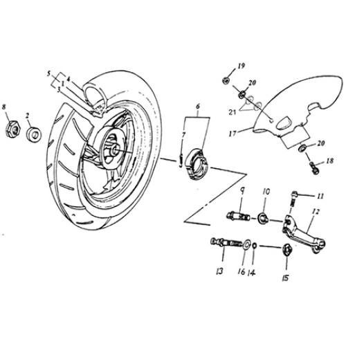 Rear Wheel (Thunder Bike 50)