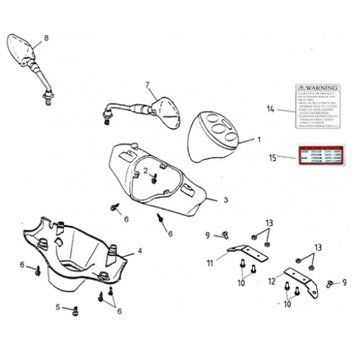 Rear View Mirror (Thunder Bike 50) Rear View Mirror (Thunder Bike 50)