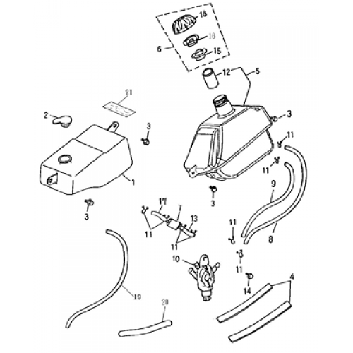 Fuel Tank, Oil Tank (Adly ATV 90cc 2T)