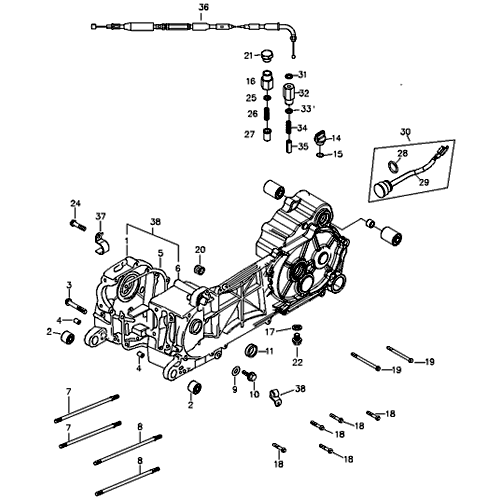 Crankcase (Adly ATV 90RV 4T)