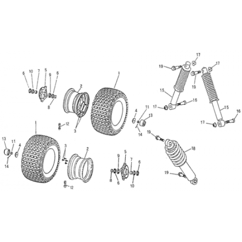 Front Wheel, Suspension (Adly ATV 90RV 4T)