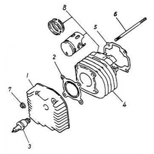 Cylinder, Cylinder Head (Adly GTA-50 2010) Cylinder, Cylinder Head (Adly GTA-50 2010)