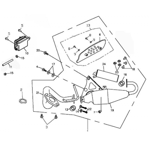 Exhaust (EU2) (Adly GTA-50 2010)