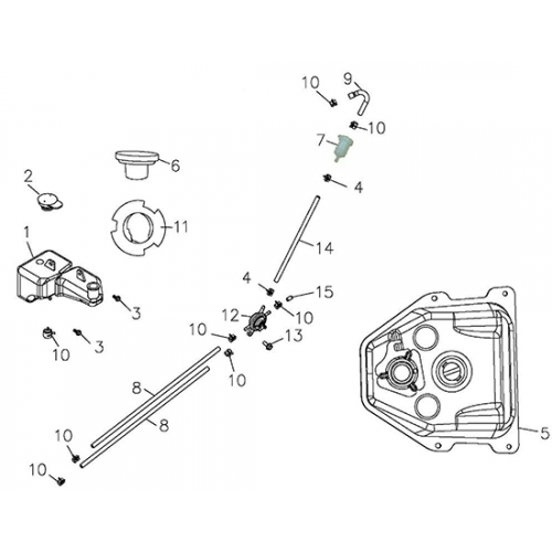 Fuel Tank, Oil Tank (Adly GTA-50 2010)