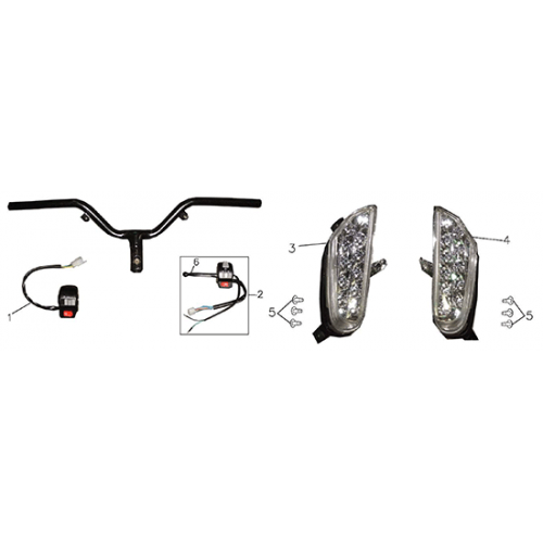 Front Signal, Handle Switch (Adly GTA-50 2010) Front Signal, Handle Switch (Adly GTA-50 2010)