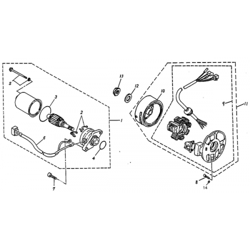 Generator, Starting Motor (Adly Jet 50) Generator, Starting Motor (Adly Jet 50)