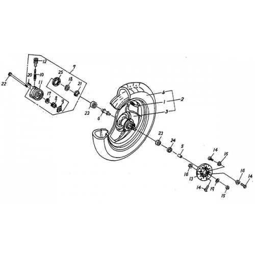 Front Wheel (10”) (Adly Jet 50)