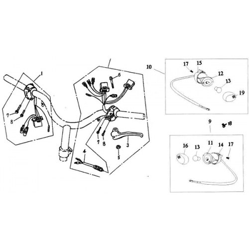 Front Signal, Handle Switch (Adly Jet 50)