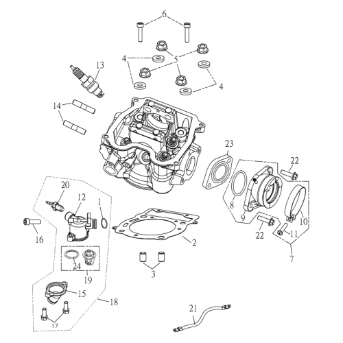 Cylinder Head (Adly Mini Car 320) Cylinder Head (Adly Mini Car 320)