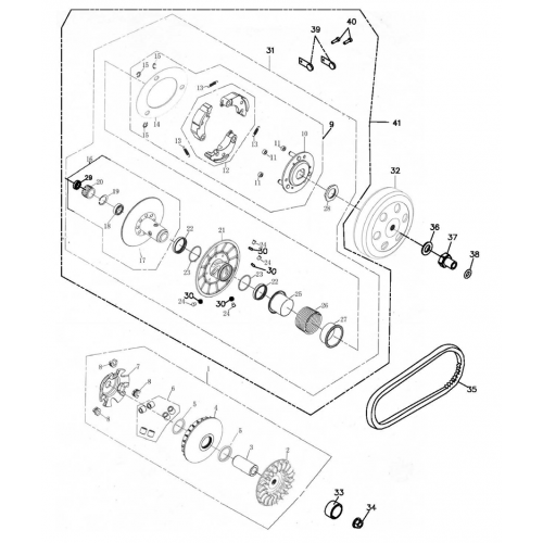Driven Pulley (Adly Mini Car 320) Driven Pulley (Adly Mini Car 320)