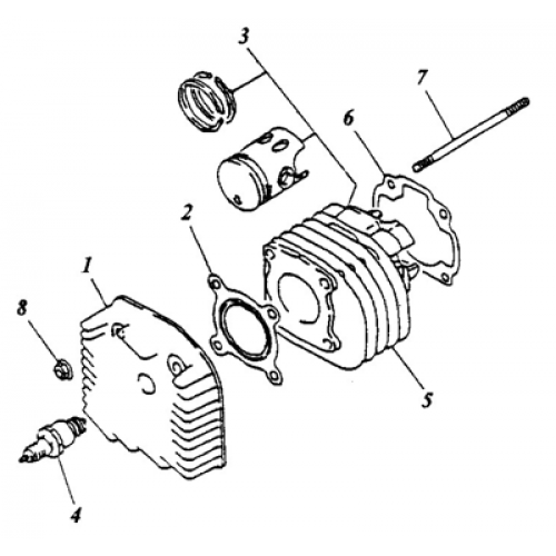 Cylinder | Cylinder Head (Adly PANTHER-50 '06) Cylinder | Cylinder Head (Adly PANTHER-50 '06)