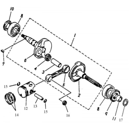 Crankshaft | Piston (Adly PANTHER-50 '06)