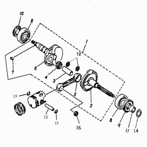 Crankshaft | Piston (Adly Atv 100D)