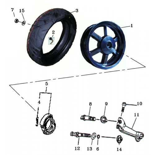 Rear Wheel (ADLY GTC-50)