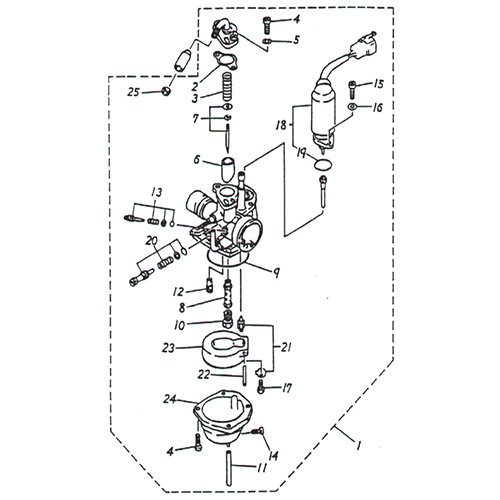 Carburetor (Adly Noble ST-50) Carburetor (Adly Noble ST-50)