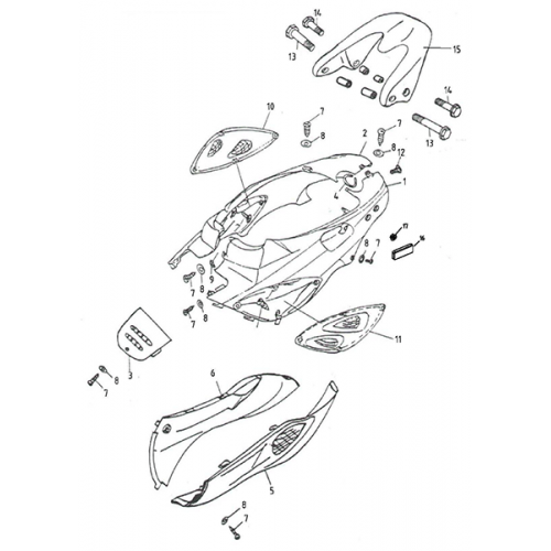Body Cover | Rear Carrier (Adly Noble ST-50)