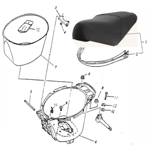 Seat (Adly Noble ST-50) Seat (Adly Noble ST-50)