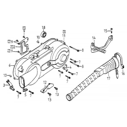 Left Crankcase Cover (Adly Super Sonic SS-125D) Left Crankcase Cover (Adly Super Sonic SS-125D)