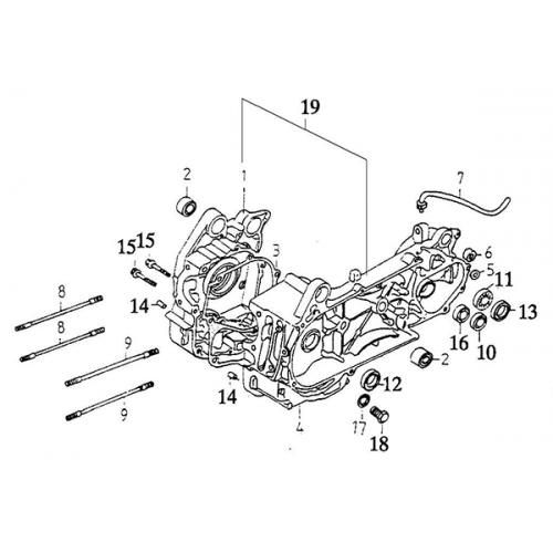 Crankcase (Adly Super Sonic SS-125D) Crankcase (Adly Super Sonic SS-125D)