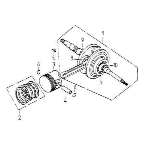 Crankshaft | Piston (Adly Super Sonic SS-125D) Crankshaft | Piston (Adly Super Sonic SS-125D)