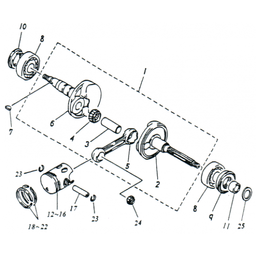 Crankshaft | Piston (Adly SuperSonic 50cc II)