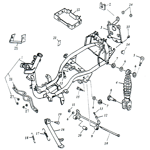 Frame Body (Adly SuperSonic 50cc II)
