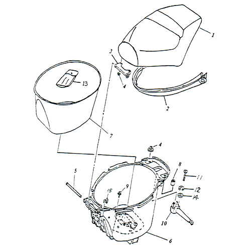 Seat (Adly SuperSonic 50cc II)