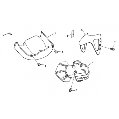 Cowing | Front Fender (Adly Super Sonic SS-125D) Cowing | Front Fender (Adly Super Sonic SS-125D)