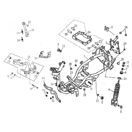 Frame Body (Adly Super Sonic SS-125D)