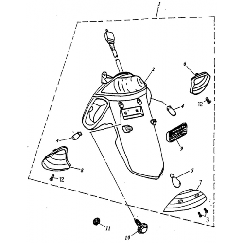 Tail Light (DOT) (Adly Noble ST-50) Tail Light (DOT) (Adly Noble ST-50)