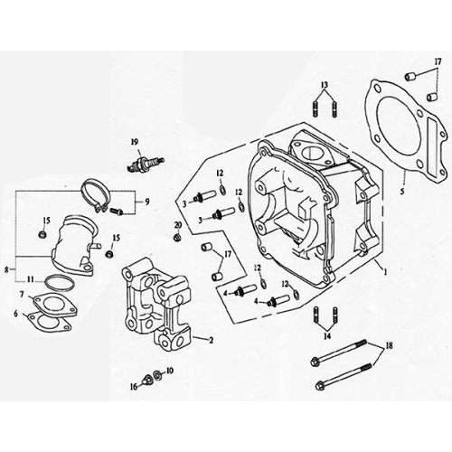 Cylinder Head (Lambretta UNO150)