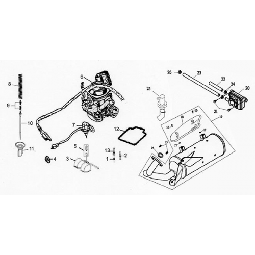 Exhaust Muffler | Carburetor (Lambretta UNO150) Exhaust Muffler | Carburetor (Lambretta UNO150)