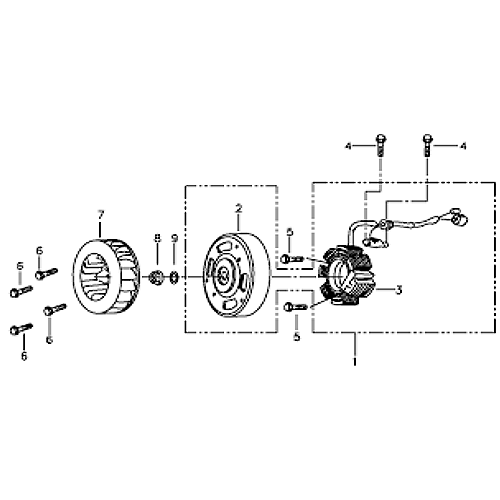 Stator and Flywheel (Silver Fox (4 Stroke)) Stator and Flywheel (Silver Fox (4 Stroke))