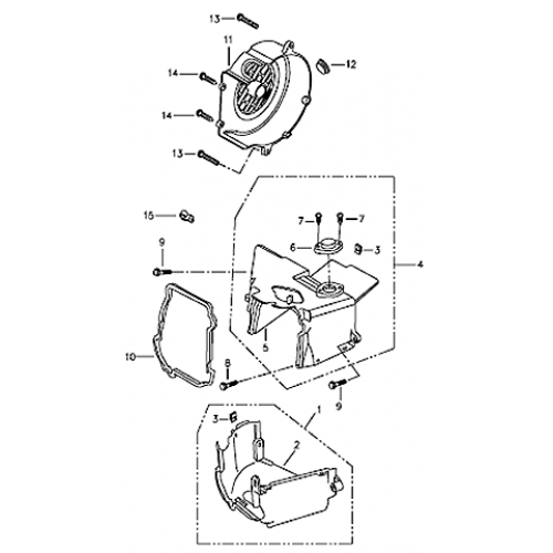 Fan Shroud and Cover (Silver Fox (4 Stroke))