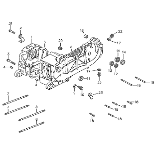 Crankcase (Silver Fox (4 Stroke)) Crankcase (Silver Fox (4 Stroke))