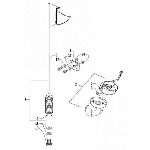 Brakelight Assembly (Arctic Cat 90 2T) Brakelight Assembly (Arctic Cat 90 2T)