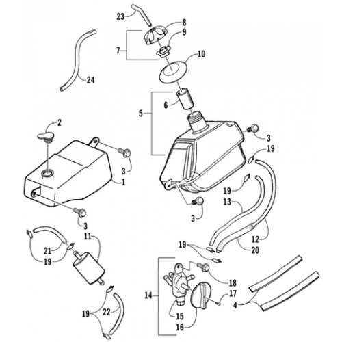 Gas Tank | Oil Tank (Arctic Cat 90 2T)