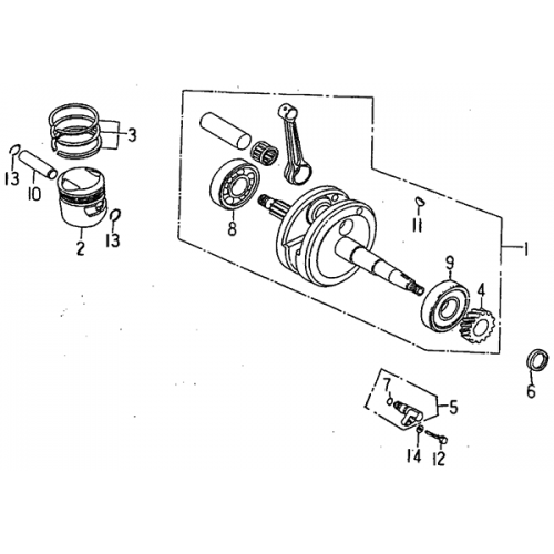 Crankshaft | Piston (Barossa ATV 170) Crankshaft | Piston (Barossa ATV 170)