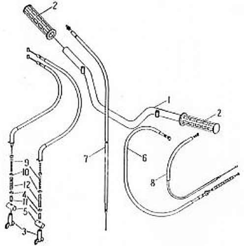Steering Handle Cable (Barossa ATV 170) Steering Handle Cable (Barossa ATV 170)
