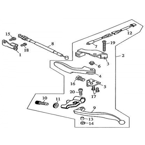Reverse Gear Lever (Barossa Silverhawk 250)