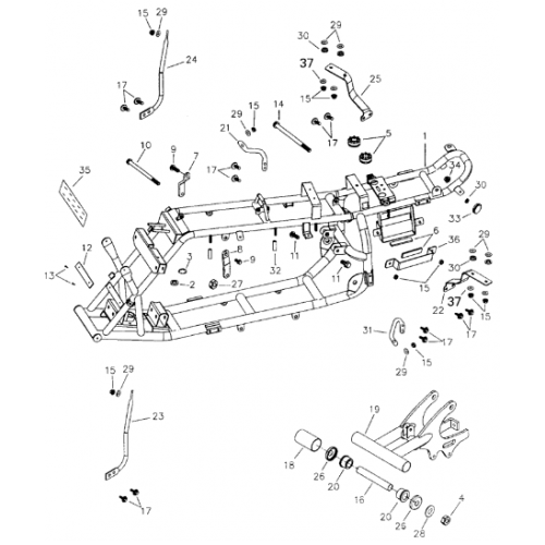 Body Frame (Bombardier Mini DS 50 2T) Body Frame (Bombardier Mini DS 50 2T)