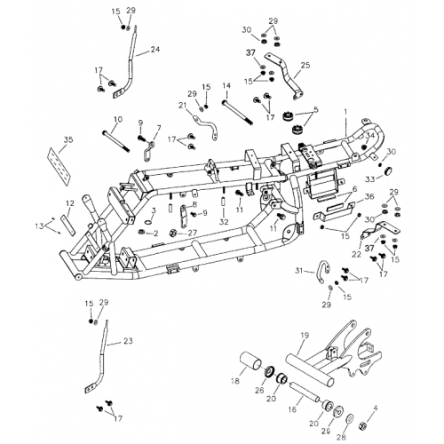 Body Frame | Seat (Bombardier Mini DS 90 2T) Body Frame | Seat (Bombardier Mini DS 90 2T)