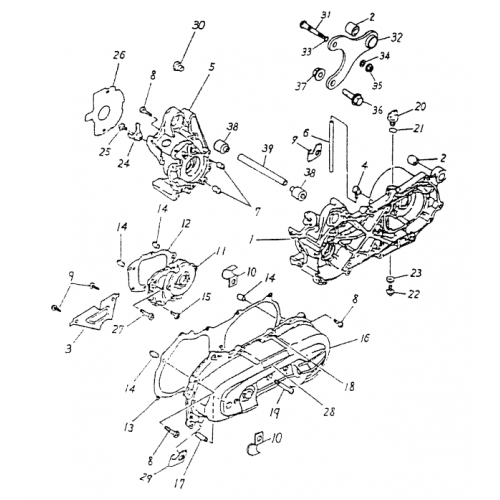 Crankcase (Bombardier Mini DS 90 2T) Crankcase (Bombardier Mini DS 90 2T)