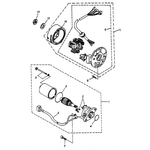 Generator | Starting Motor (Bombardier Mini DS 90 2T) Generator | Starting Motor (Bombardier Mini DS 90 2T)