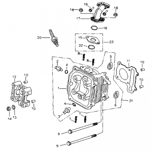 Cylinder Head (Bombardier Mini DS 90 4T)