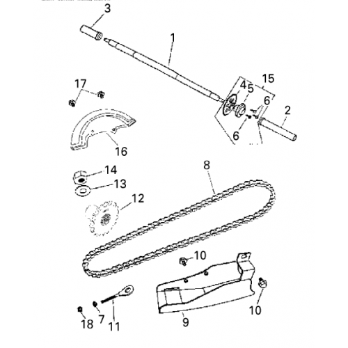 Drive System Rear (Bombardier Mini DS 90 4T)