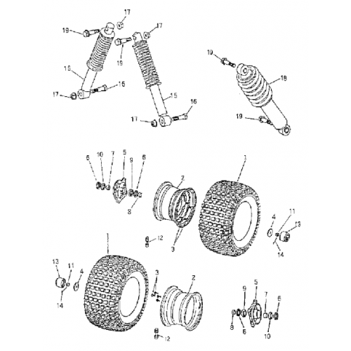 Front Wheel | Suspension (Bombardier Mini DS 90 4T) Front Wheel | Suspension (Bombardier Mini DS 90 4T)