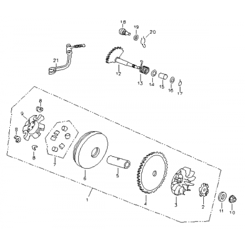 Pulley Driven Face (Bombardier Mini DS 90 4T)