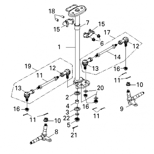 Steering (Bombardier Mini DS 90 4T) Steering (Bombardier Mini DS 90 4T)