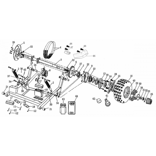 Rear Wheel Assy (Dazon Buggy 175) Rear Wheel Assy (Dazon Buggy 175)